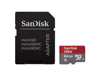 SanDisk microSDXC 64GB Mobile Ultra memóriakártya + adapte