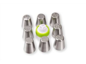 8 részes fém orosz díszítőcső készlet 3 részre oszto