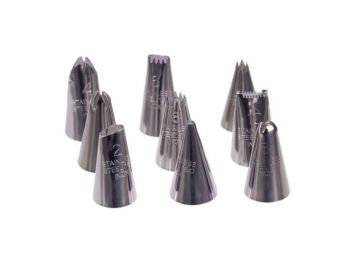 9 részes díszítőcső készlet különböző fejekkel