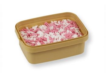 Fehér és rózsaszín unikornis tortadekoráció cukorkonfetti 150 g