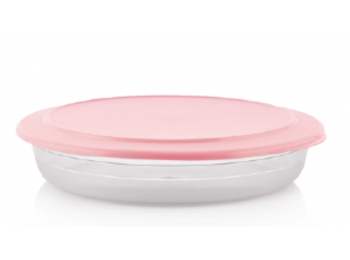 Lapos kristály tál 1,3 L rózsaszín Tupperware