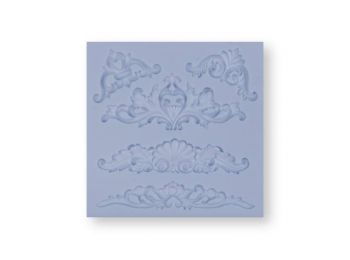 Hosszúkás barokk minták szilikon fondant formázó