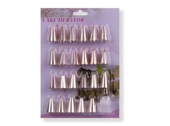 23 részes réz színű díszítőcső készlet habzsák csa