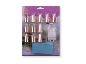 11 részes réz színű nagy méretű díszítőcső készle