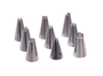 9 részes díszítőcső készlet tortadíszítéshez