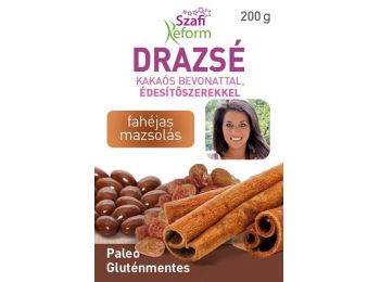 Szafi Reform Eritrites fahéjas mazsola drazsé 200g