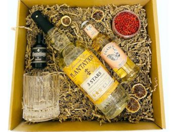 Plantation White Rum szett Koktélfűszerrel