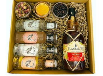 Plantation Xaymaca Rum Szett Tonik válogatással Koktélfűszerekkel