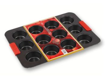 Tapadásmentes muffin sütőforma szilikon füllel