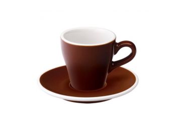 Loveramics Tulip Barna kávés Csésze és csészealj Espresso 80 ml