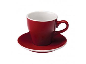 Loveramics Piros Tulip Cafe Latte 280 ml-es csésze és csé