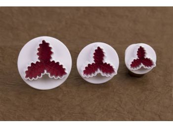 3 részes rugós magyal levél fondant kiszúró