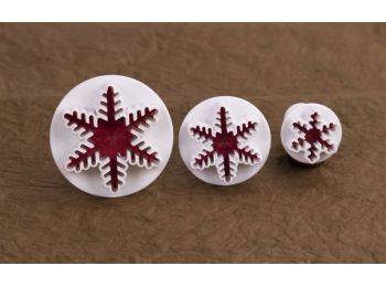 3 részes rugós hópihe fondant kiszúró
