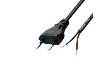 Hálózati csatlakozókábel, 2x0,75, 1,5m, ónozott véggel