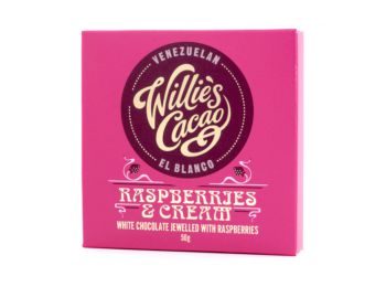 Willie's Cacao málna és fehér csokoládé 50g