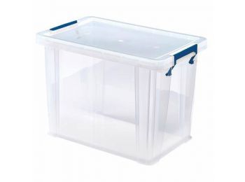 Műanyag tároló doboz, átlátszó, 18,5 liter, FELLOWES, 