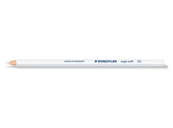 Színes ceruza, háromszögletű, STAEDTLER Ergo Soft, fehér (TS1570)