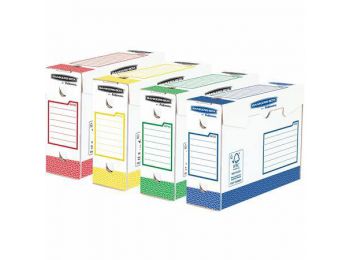 Archiválódoboz, extra erős, A4+, 100 mm, FELLOWES Bankers