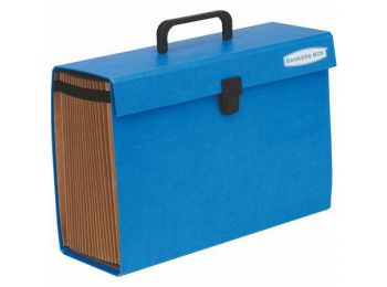 Harmonikatáska, karton, 19 rekeszes, FELLOWES Bankers Box Handifile, kék (IFW93522)