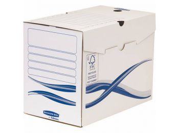 Archiválódoboz, A4, 200 mm, FELLOWES Bankers Box Basic, kék-fehér (IFW4460402)