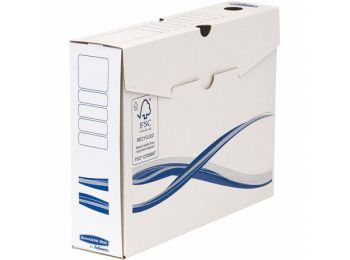 Archiválódoboz, A4+, 80 mm, FELLOWES Bankers Box Basic, kék-fehér (IFW4460104)
