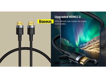 Baseus Cafule 4KHDMI-4KHDMI adapter kábel 1m - Fekete