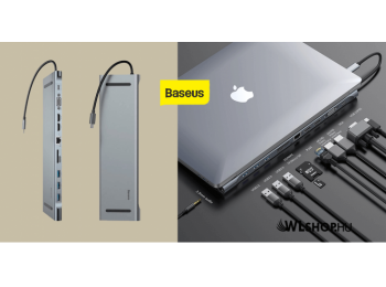 Baseus Enjoyment C típusú notebook HUB adapter PD/HD4K*2/VGA/RJ45/SD/TF/USB*3