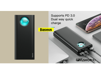 Baseus Amblight 20000mAh gyors töltés QC3.0, PD3.0, 18W - 