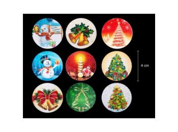 Karácsonyi mintás ostyatallérok muffinra, tortára 150 db