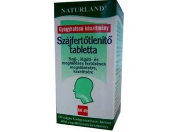 Naturland szájfertőtlenítő tabletta 20db - KÖZELI LEJÁ