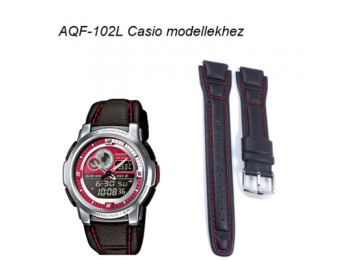 AQF-102L-4 Casio fekete bőrszíj