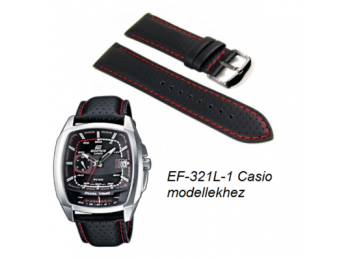 EF-321L-1 Casio fekete bőrszíj