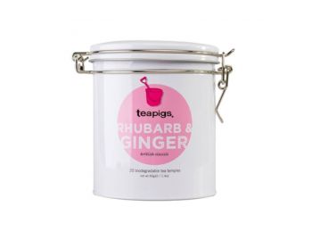 Teapigs Rhubarb & Ginger Fileters Tea 20 teafilter csatos üvegben