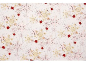 5 ív piros, fehér és sárga hópehely mintás csokoládé