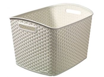 Rattan hatású kosár, XL, bézs, CURVER My Style (CSCMS7)