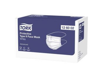 Orvosi maszk, 3 rétegű, TORK, 5x10 db, fehér (KHH721)