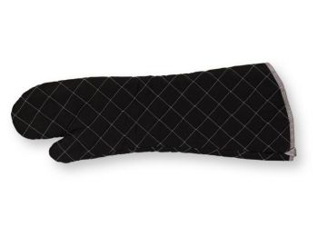 Hosszú szárú fekete teflonos hőálló kesztyű