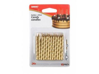 Banquet arany színű 24 szálgyertya