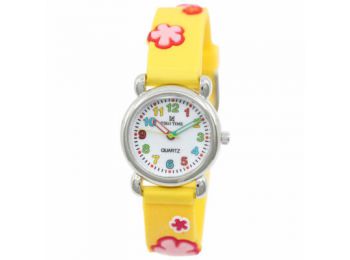 7457-7 Tiko Time gyerek karóra virág mintával