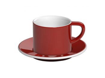Loveramics Bond piros 150ml Cappucinó csésze és csészeal