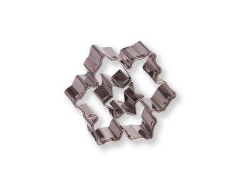 4,3 cm-es hópehely alakú linzer kiszúró csillag középp