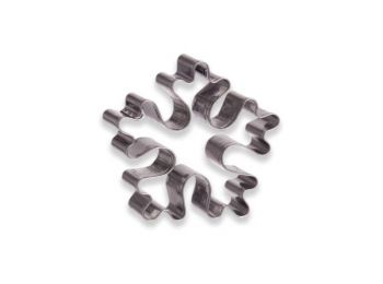 6 cm-es rozsdamentes lekerekített hópehely süti kiszúró