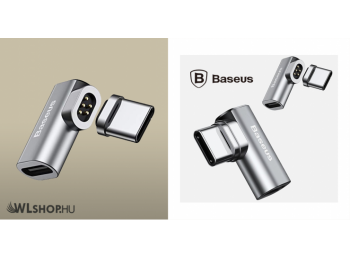 Baseus Mini Mágneses Type-C - USB-C átalakító adapter MacBook-hoz - Szürke