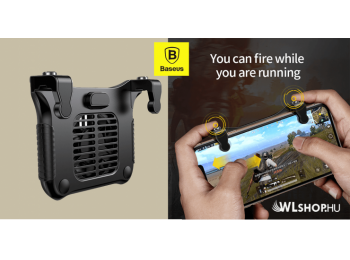Baseus mobiltelefontartós játékvezérlő, hűtőventilátorral - Fekete
