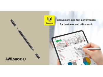 Baseus Golden kétoldalas kapacitív ceruza + gél toll - Fekete