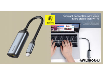 Baseus HUB átalakító adapter USB-C-ről RJ45-portra - Sz