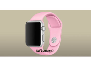 Apple Watch órához szilikon szíj 38/40 mm S/M méretben - Rózsaszín