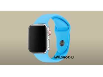 Apple Watch órához szilikon szíj 42/44 mm S/M méretben - Világoskék