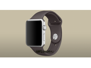 Apple Watch órához szilikon szíj 42/44 mm S/M méretben - Barna
