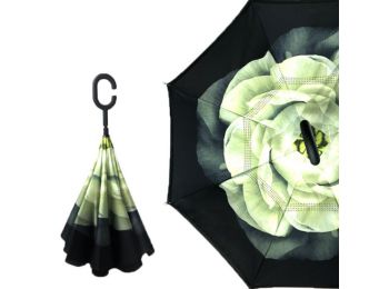 Virág mintás fordított esernyő